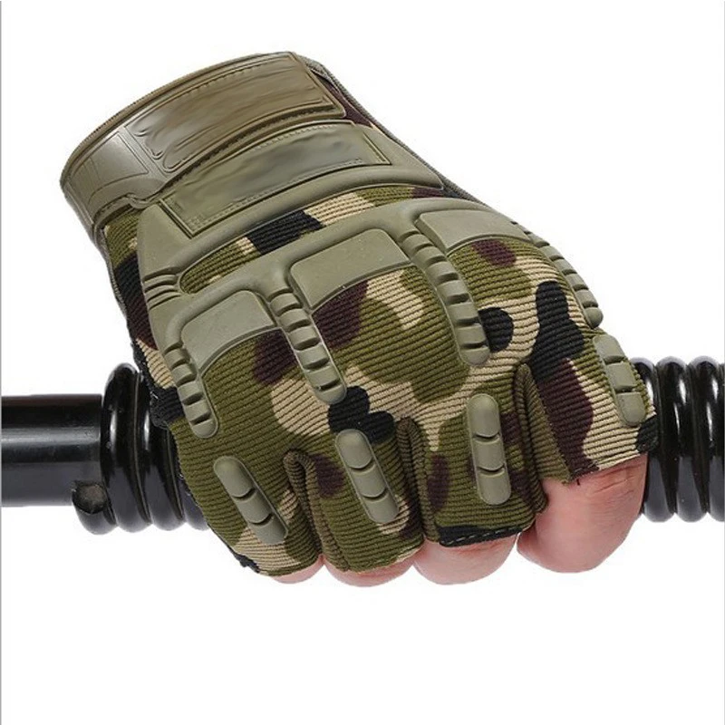 1 paio di guanti tattici all\'aperto uomo donna militare antiscivolo mezze dita pesca equitazione sport Unisex sollevamento pesi guanti da equitazione