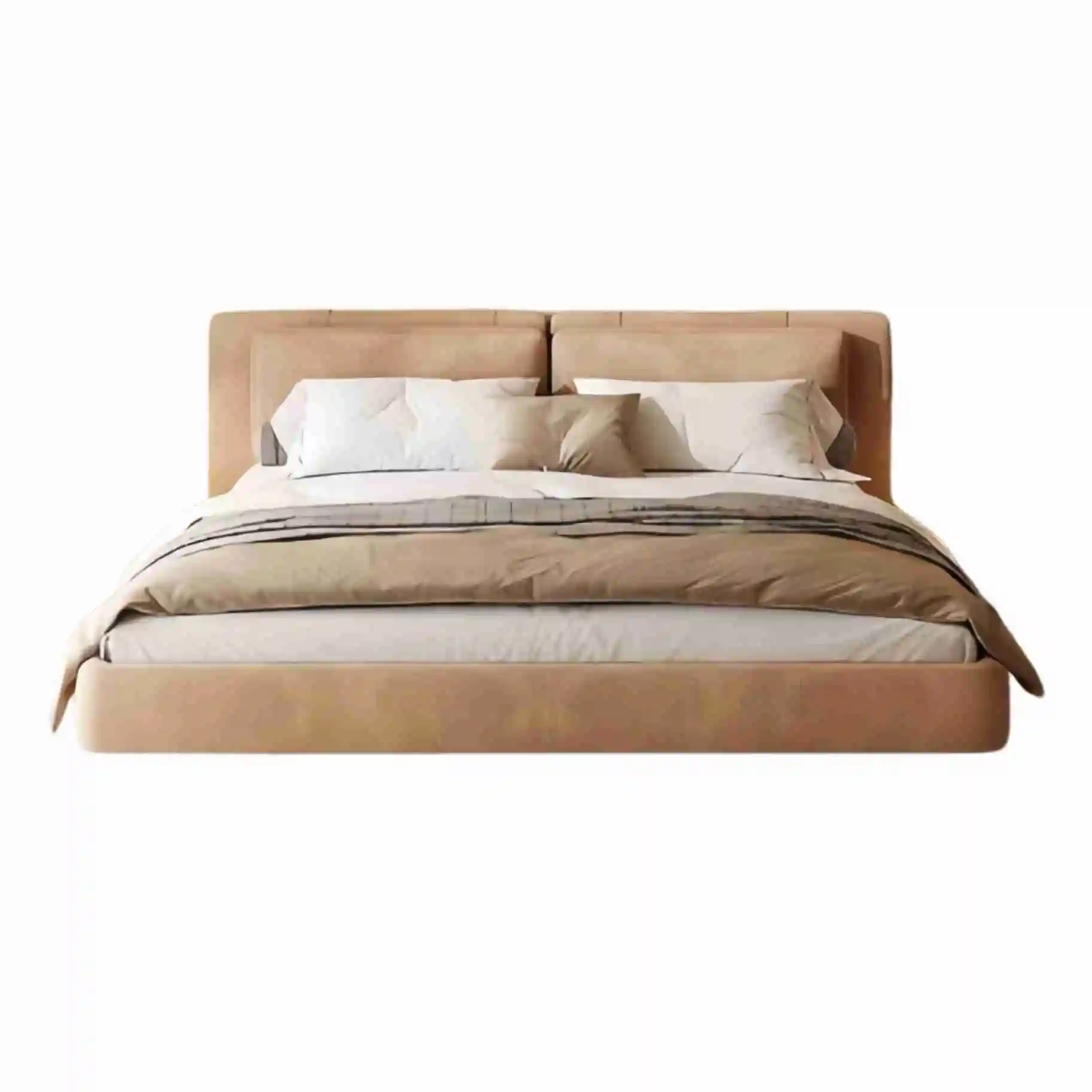 xx-Luxury Backpack Fabric Bed Modern Simple Quiet Elegant Style Floating Full Size Upholstered Bed for Master Bedroom&