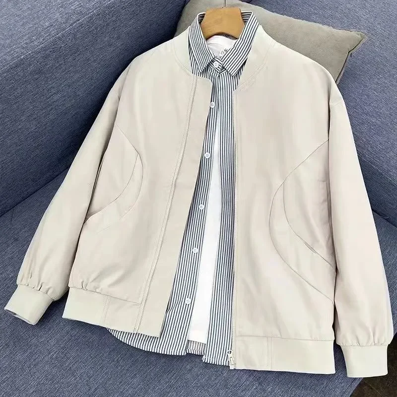 

American Men's Minimalist Jacket Spring and Autumn New Short Jacket Workwear Casual High-end Couple Baseball Suit