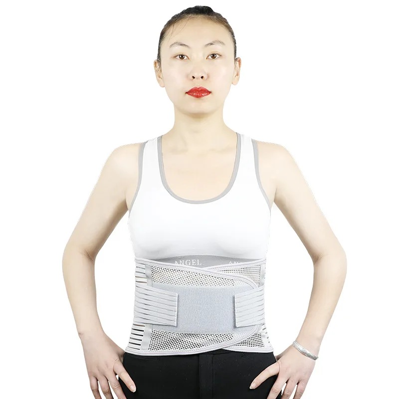 Summer XXL Medical Fitness Brace Waist Belt Spine Support Breathable Lumbar Orthopedic Device Back Support Steel Plate Removable