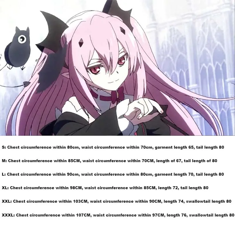 Krul Tepes przebranie na karnawał peruka Anime Seraph of The End Cosplay mundur czarownica wampir sukienka kostium na Halloween dla kobiet