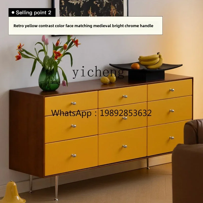 

W-31 XX medieval solid wood nine bucket storage cabinet storage drawer cabinet bedroom bedside cabinet