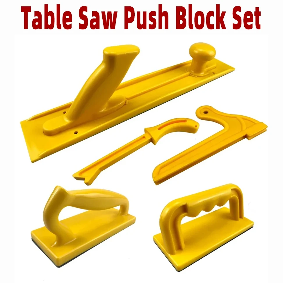 

Professional Safety Push Block & Stick, Anti-kickback Woodworking Pusher Tool for Table Saw, Circular Saw, Band Saw & Router