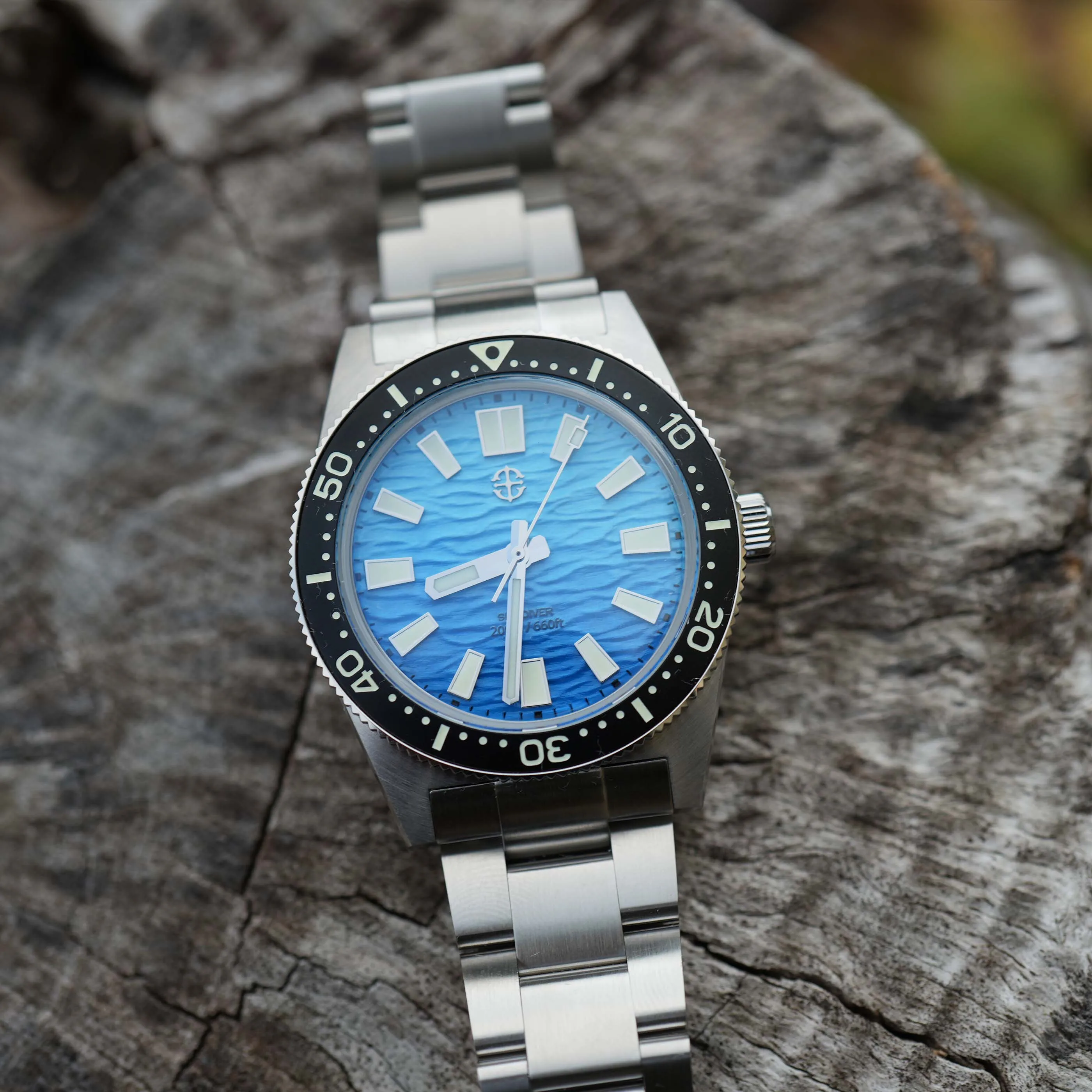 AETHELSOHN Tidal Deep Navy Business Watch Men Quartz VH31 Movement Diving 20ATM Waterproof Watches 316L Steel 37MM Sapphire Watc