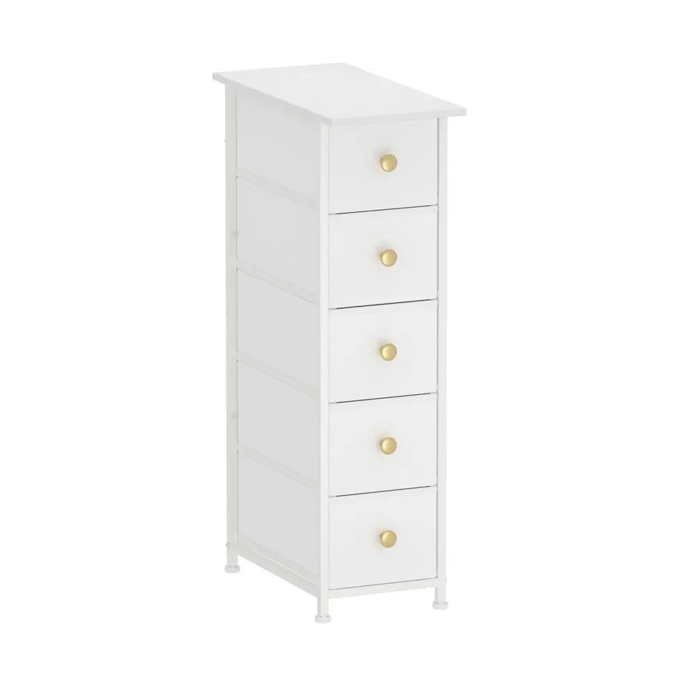 

Narrow Dresser Cabinet Vertical Slim Dresser Chest of Drawers Skinny Storage Tower for Small Spaces Gaps Closet Bedroom Bathroo