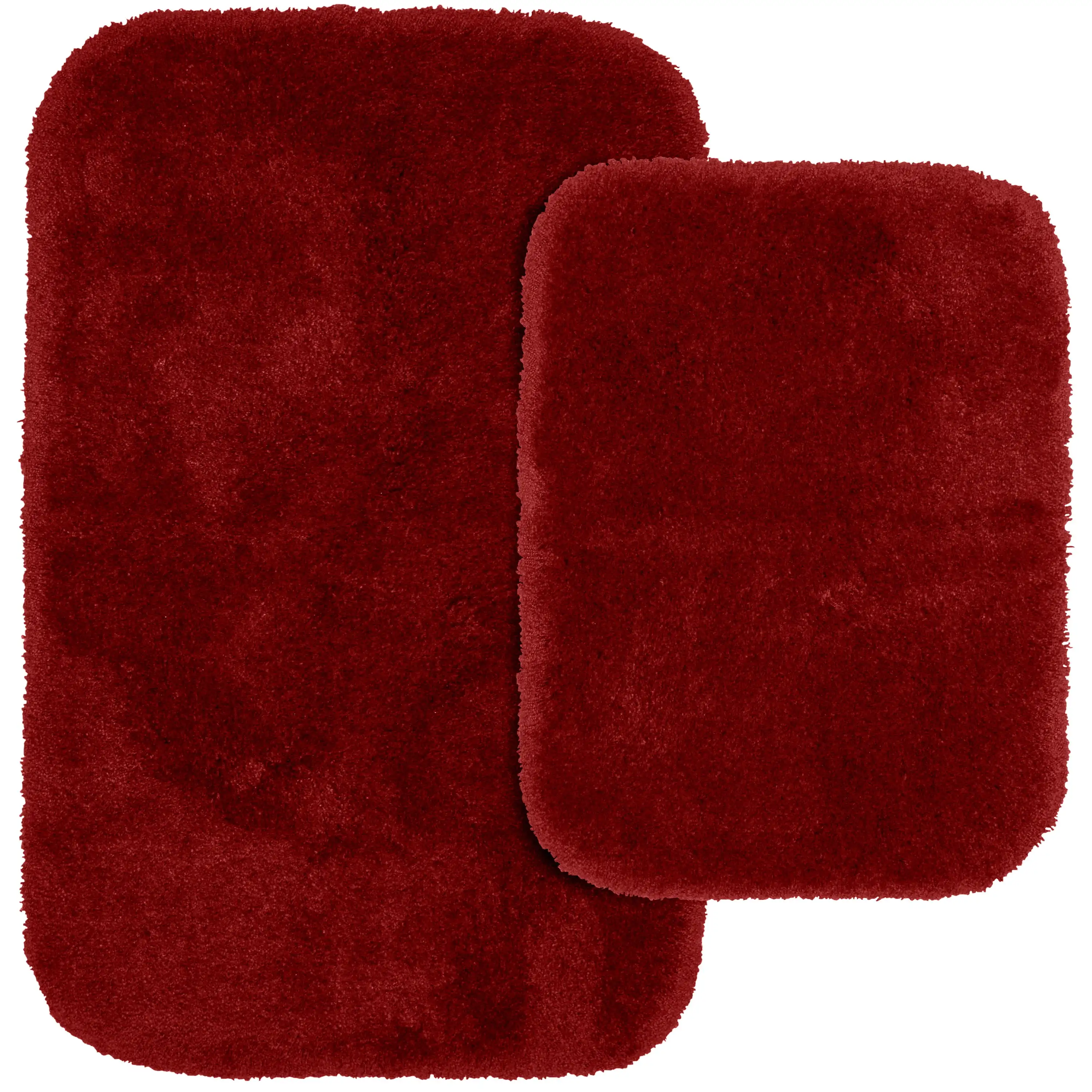 

Garland Rug Finest Luxury Washable Bath Rug Set, 2 Piece Set (17x24 Bath Rug, & 21x34 Bath Rug) Chili Red