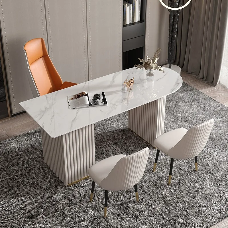 Light luxury rock slab beauty salon desk medical beauty consultation table reception negotiation table home modern simple