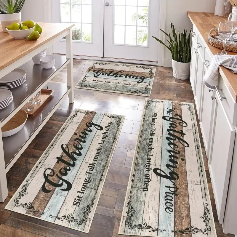 Kitchen Floor Mat Oil-proof Water Proof Stain-proof Impermeable Scrubable PVC Easy Clean Carpet Balcony  Rug Ковер Tapis 러그