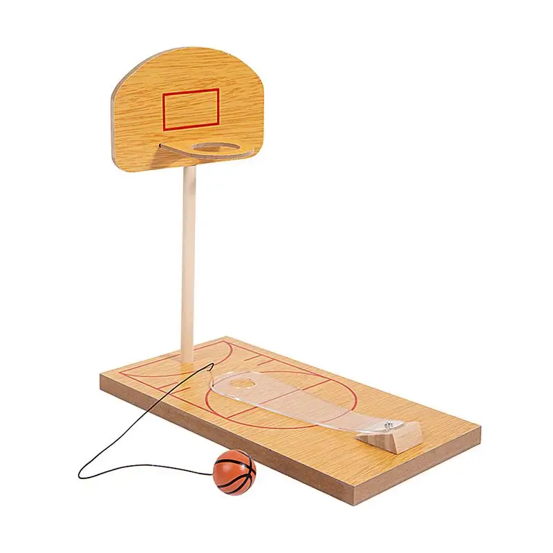 

Mini Basketball Desktop Classic Sturdy Wooden Basketball Portable Miniature Novelty Toys Basketball Fun For Children Boys Girls