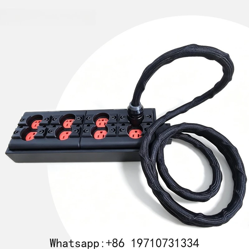 Generic 8-Outlet HiFi Audio Power Conditioner US Standard with Phosphor Bronze Clamp & 10 AWG Internal Wiring, EMI/RFI Filtering