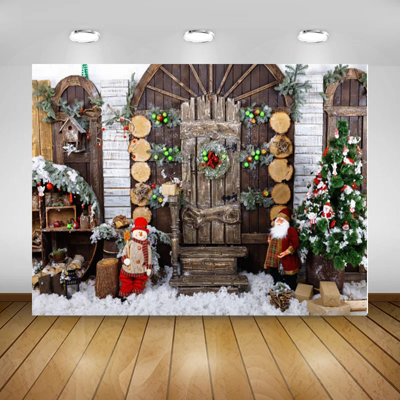 

SHUOZHIKE Christmas Photography Background Fireplace Christmas tree Backdrops For Photo Studio Props 221212 SD-05