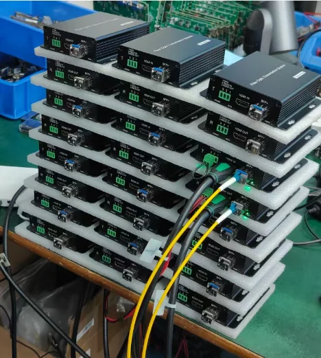 10KM lc  single fiber    RS232 /RS485  data  1 channel 4K 30HZ hdmi 1.4 video 10km fiber extender converter transmitter receiver