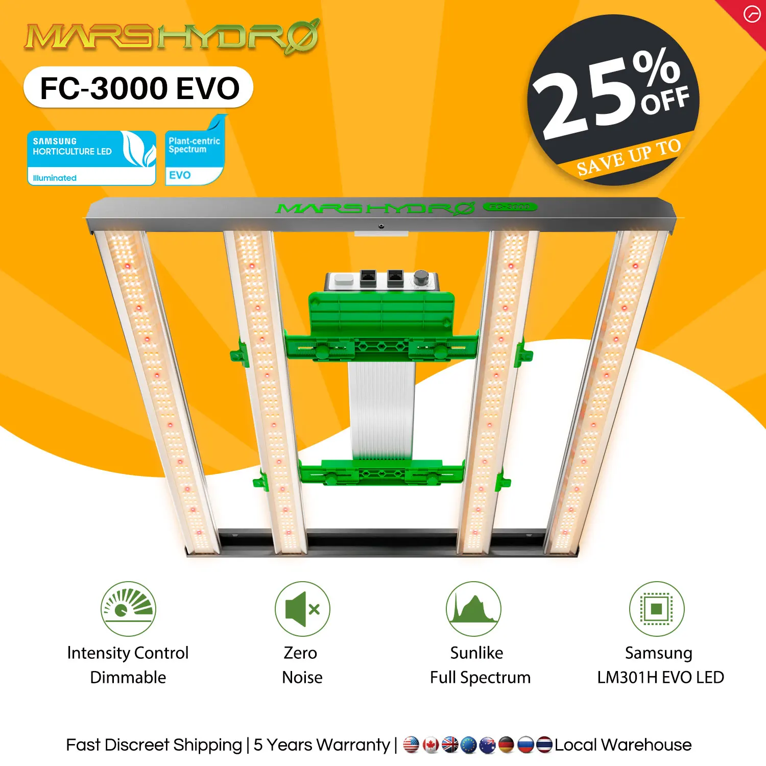 Imagem -03 - Espectro Completo Conduziu Cresce a Luz Samsung Lm301h Evo Plantas Hidroponicas fc 1500 3000 4000 4800 6500 8000 1000w 2023 o