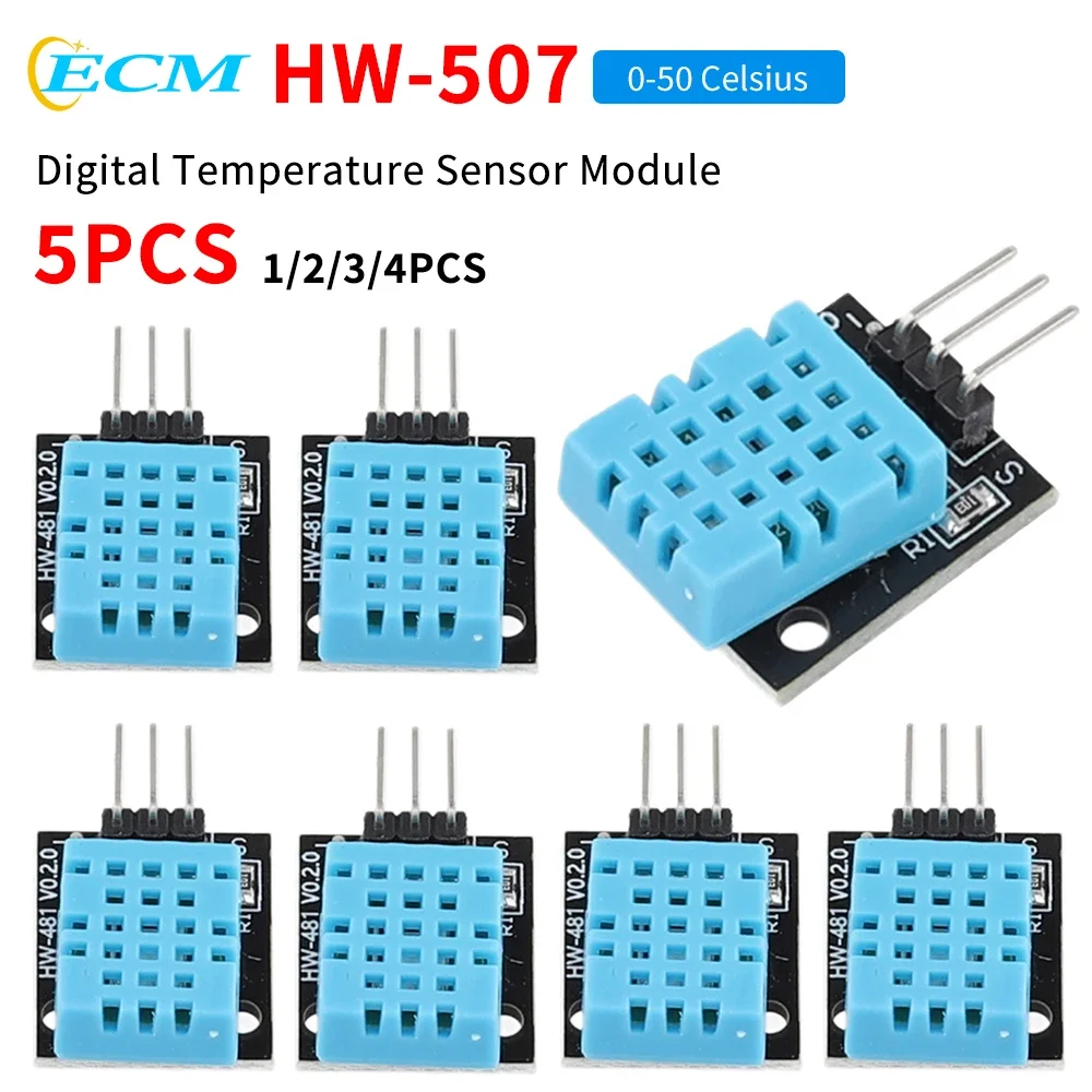 1-5pcs DHT11 Digital Temperature Sensor Module 20-95° Temperature Measure KY-015 Ralative Humidity Sensor Module for Arduino