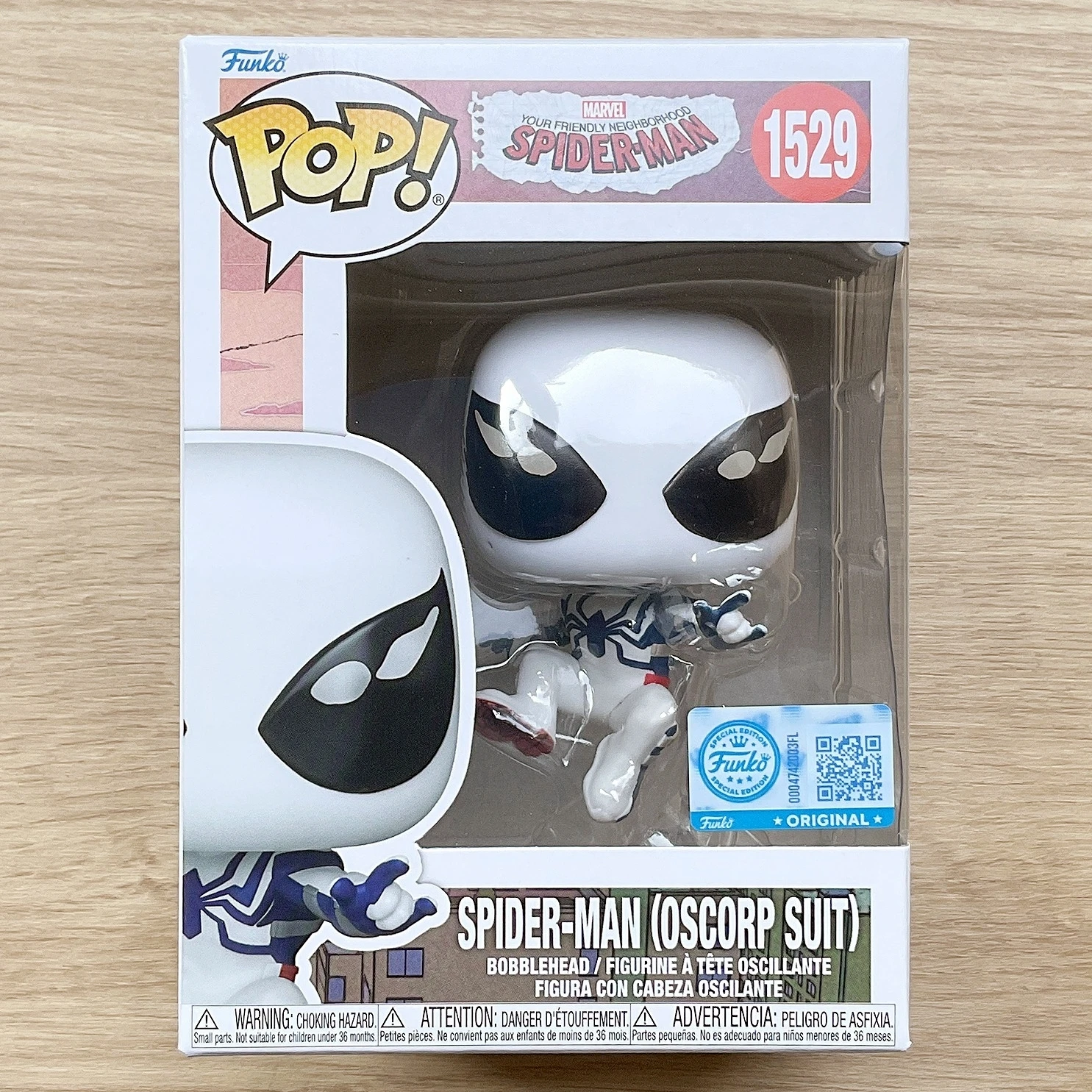 

Funko Pop! Spider Man Oscorp Suit Vinyl Figure #1529 Official Licensed Limited Edition Statue Anime Marvel Gift for Fans