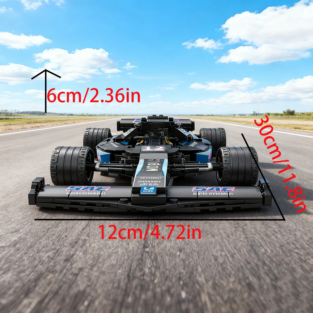 

1430 Pieces, Black Racing Car Building Blocks, Easy to Assemble, Perfect for Birthday/Christmas/Halloween/Thanksgiving/New Year