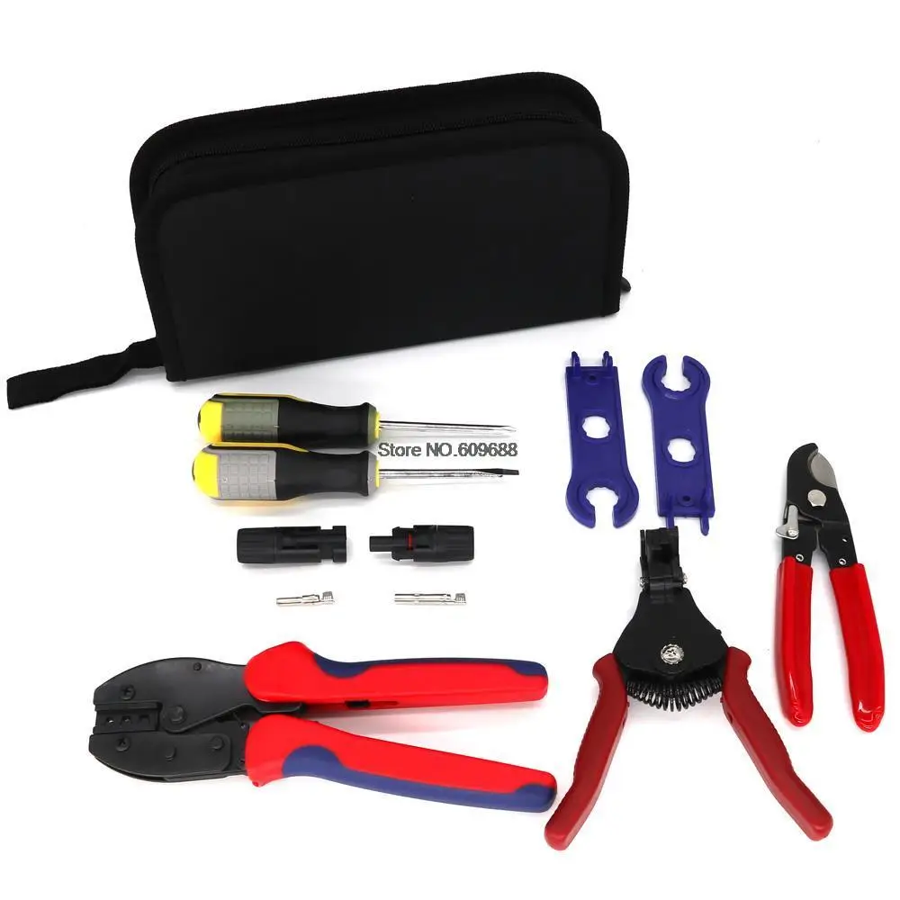 LY-2546B Multi-tool Kit Photovoltaic Crimping Pliers 2.5/4/6mm2 Connectors Group Solar Multi-Contact 4 Tool Set Wire Stripper