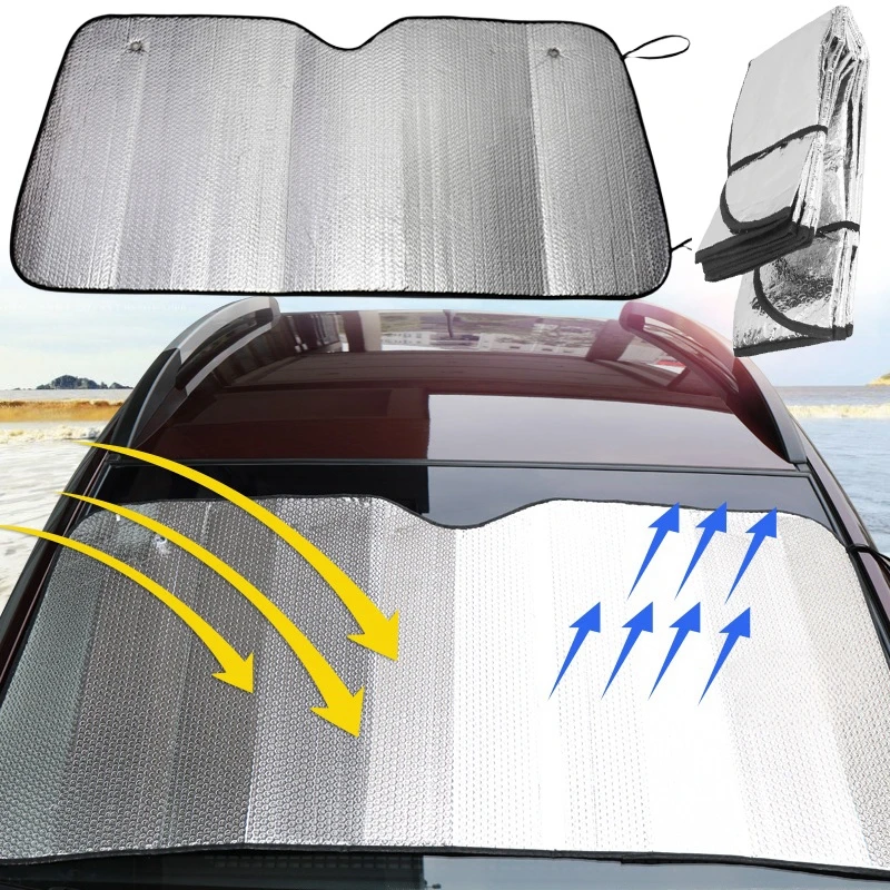 

Retractable Car Front Window Sunshade UV Protection Shade Sun Protector Windshield Visor Cover Auto Curtain Sunshade Accessories