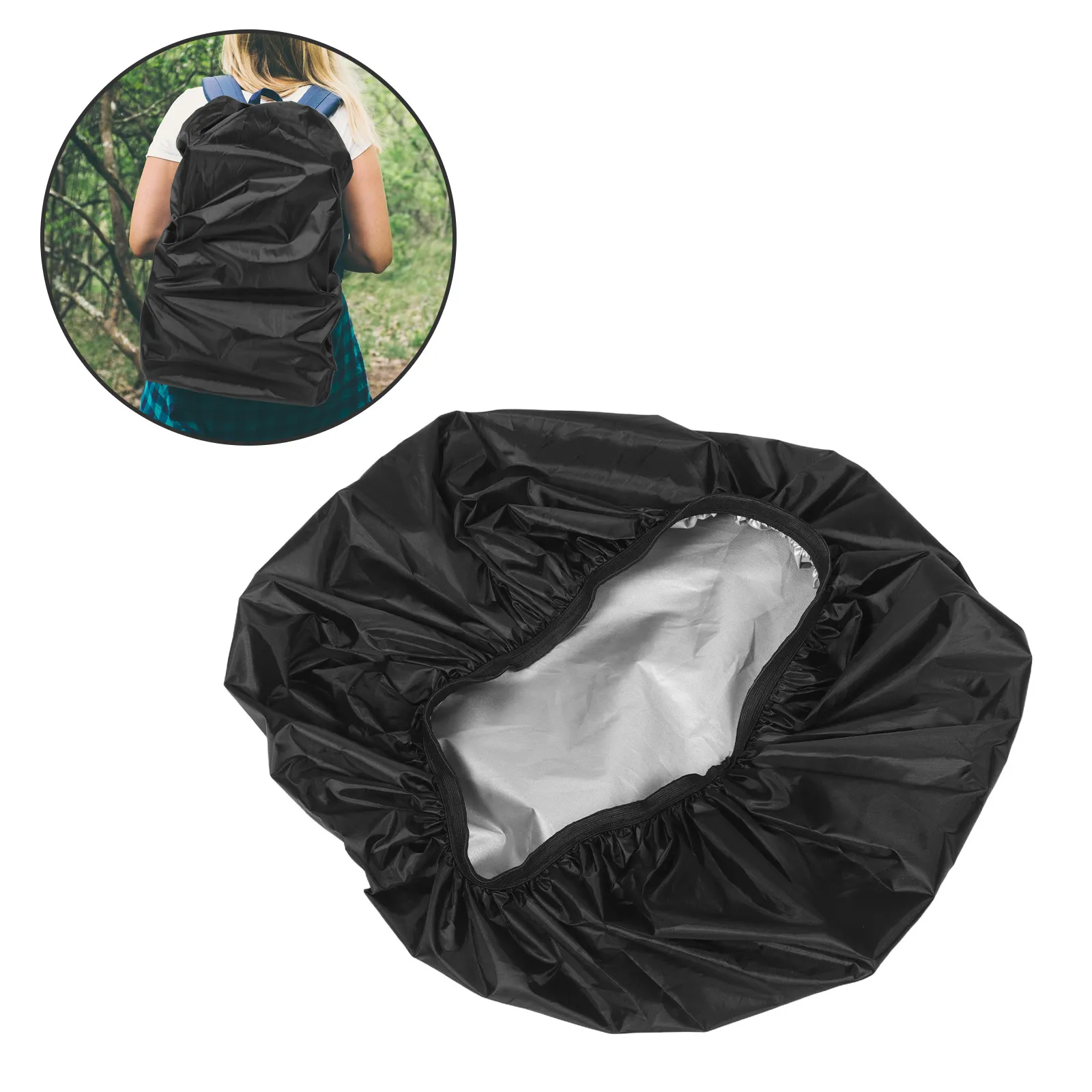 Waterproof Backpack Rain Cover Snug Elastic Hem Design Reusable Rainproof Protection for Outdoor Hiking Mountaineering Camping