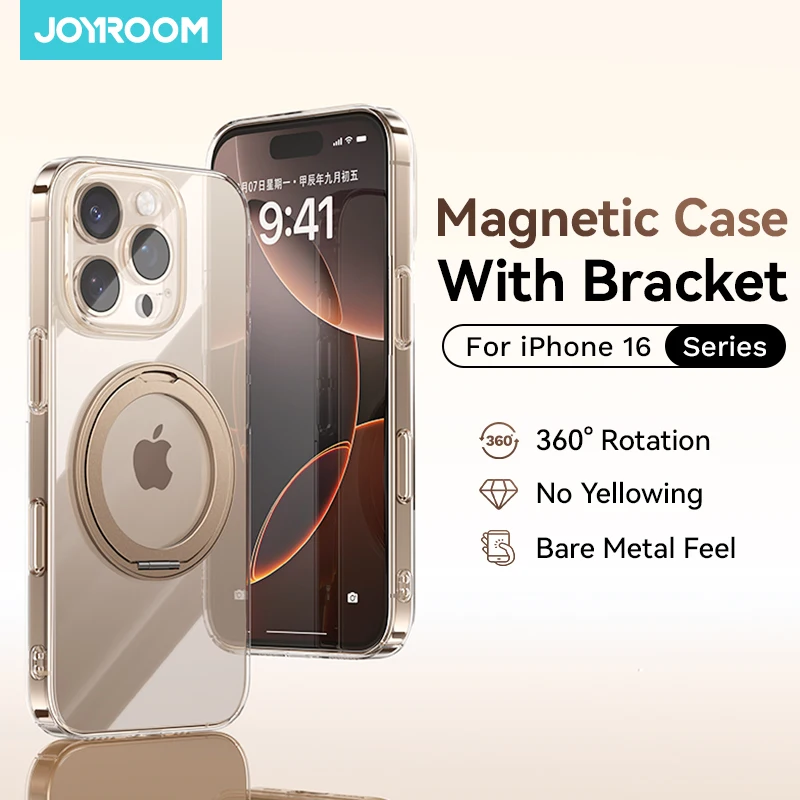 

Магнитный чехол-подставка Joyroom для iPhone 16 Pro Max, 360° ° Вращающийся чехол-подставка для iPhone 16 Pro с магнитной зарядкой