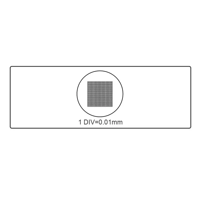 Micrometro mil 0.01mm vetrini per calibrazione del palco del microscopio griglia per rete in vetro ottico 100x100 accessori per microscopio con righello di misurazione