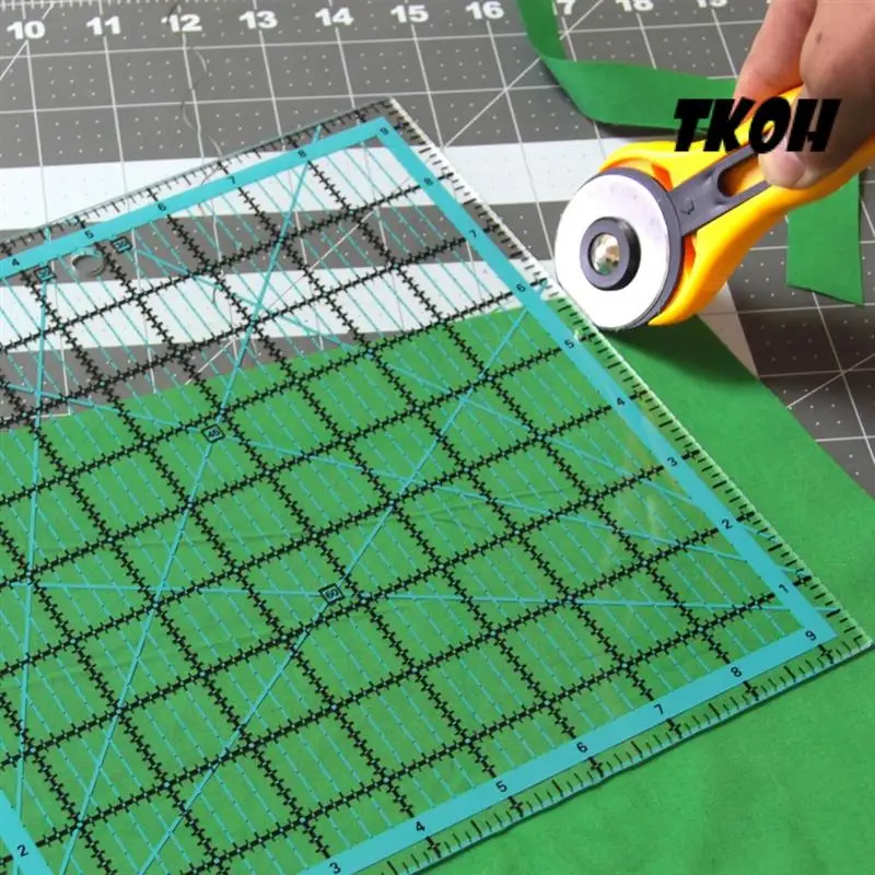 

TKOH-4Pcs Quilting Rulers,Quilting Rulers And Templates,Square Quilting Rulers Fabric Cutting Ruler For Quilting And Sewing