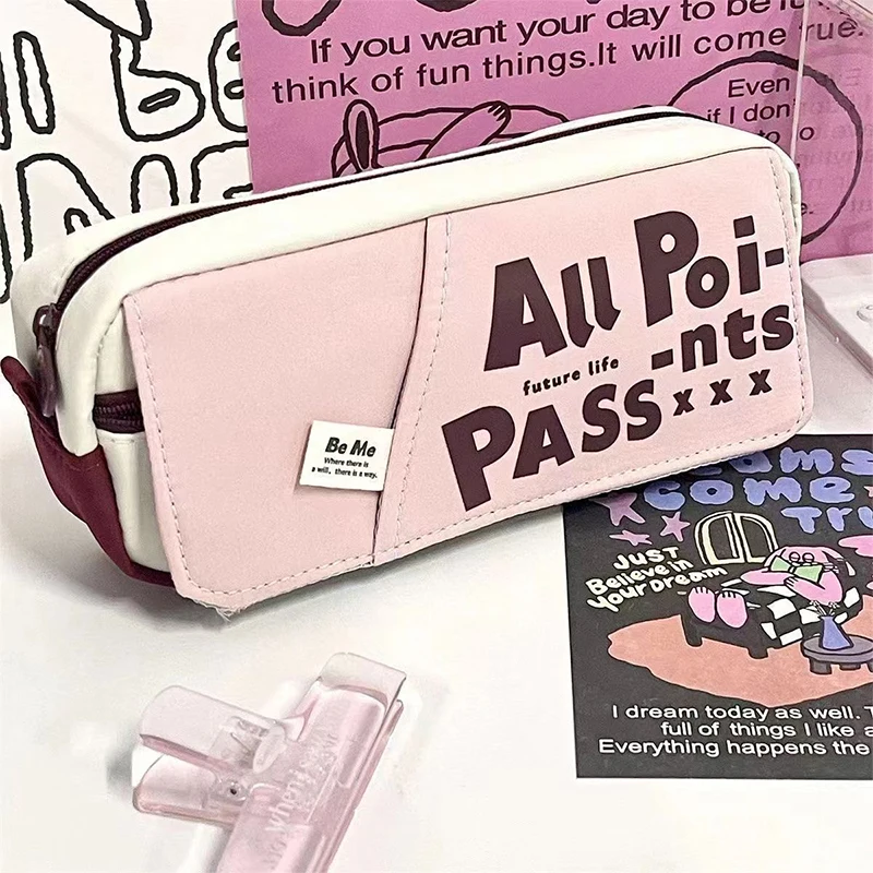Dopamine Ретро граффити пенал Ins стиль сумка для хранения канцелярских принадлежностей органайзер для карандашей сумка школьные принадлежности дорожная косметичка