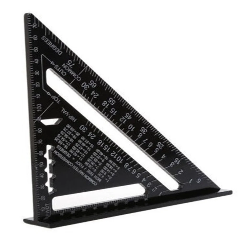 7 polegadas transferidor placa triangular régua multifuncional triângulo metal try quadrado