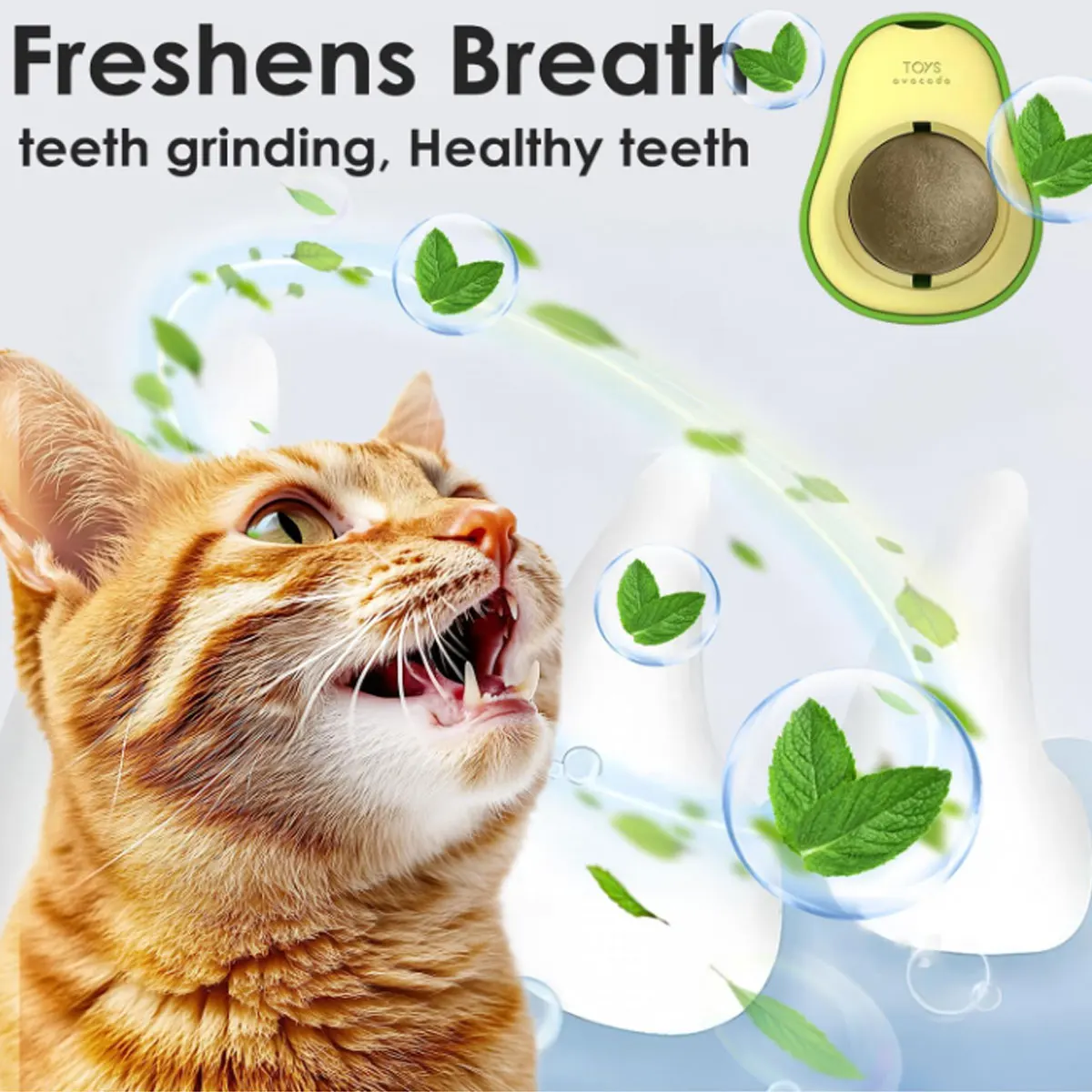 Cat Avocado Mint Ball  Rotatable Cat Chewing Stick Self-Help Toy For Cleaning Teeth Entertaining Cats view 3