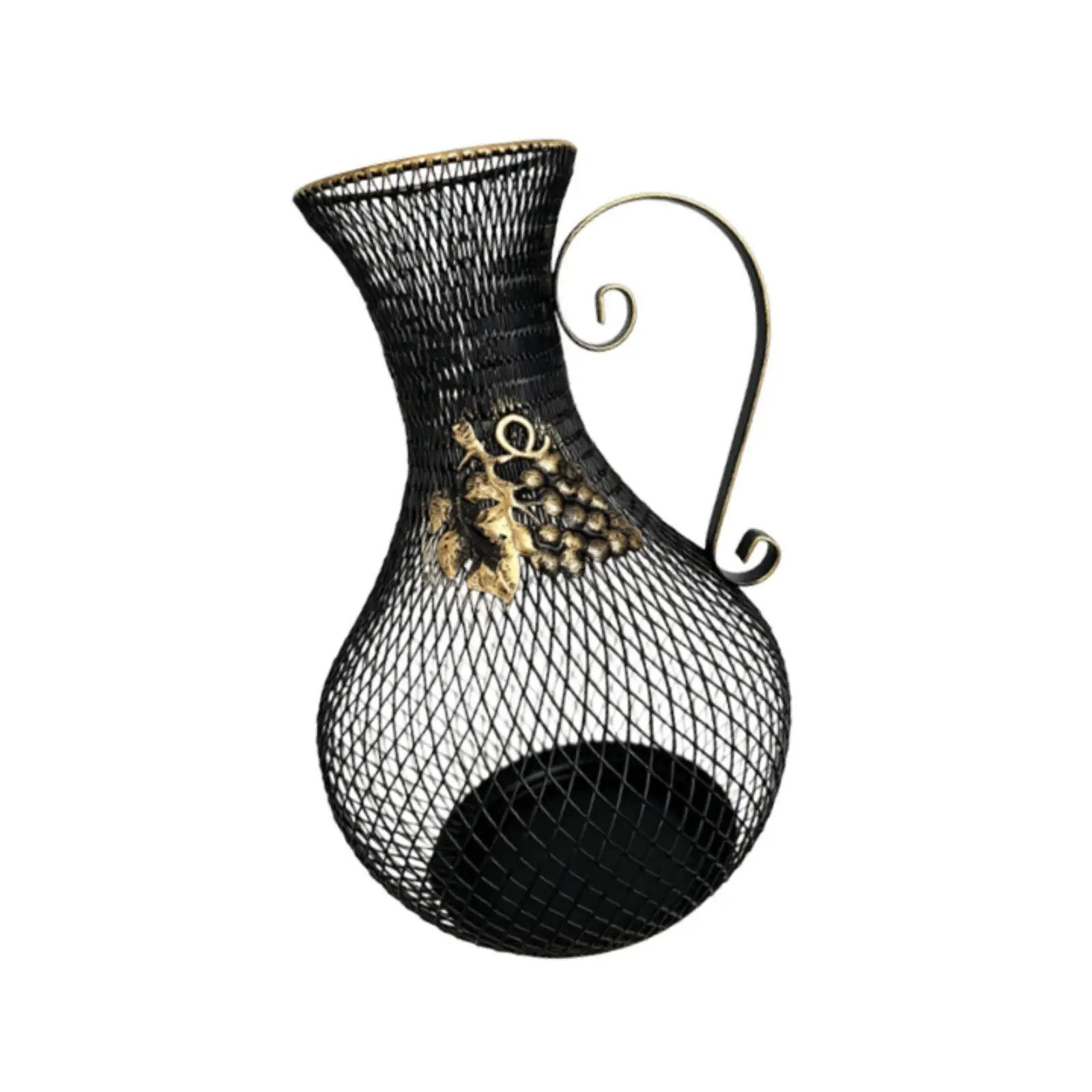 Home Bar Accessories Iron Cork Holder Vase Shaped Storage Rack for Stopper Collector Gift Display