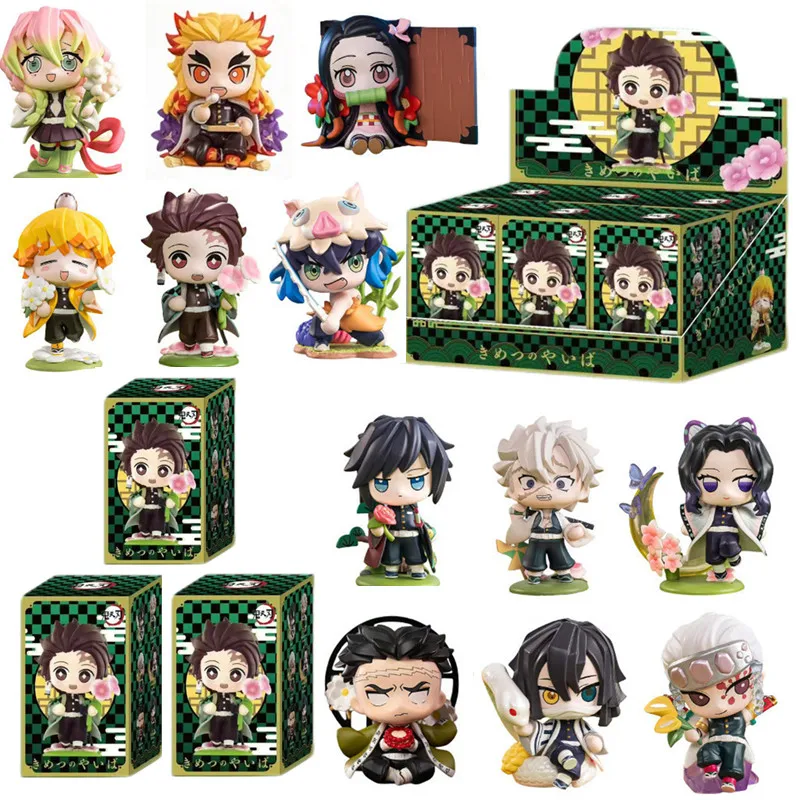 

Demon Slayer Tanjiro Kamado Nezuko anime cartoon figure blind box creative personalized statue model ornament surprise gift box