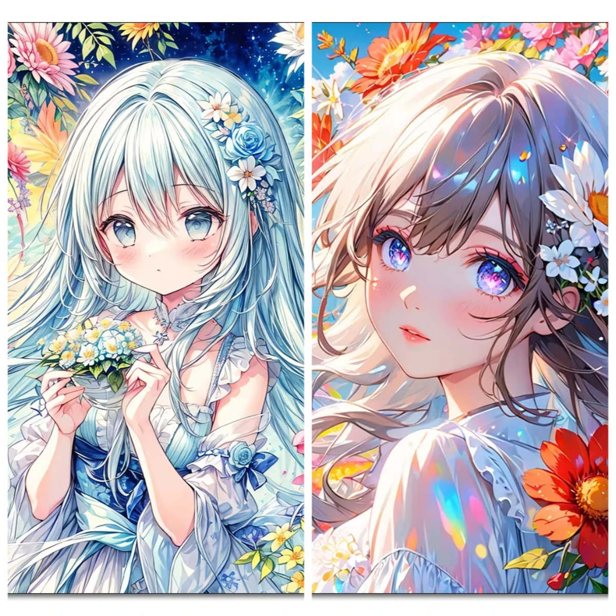 500/1000/1200/2000PCS Jigsaw Puzzles Beauty Cartoon Girl Family Activity Games for Gameroom Bedroom Home Decor Gift