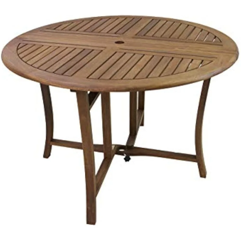 

Round Folding Table, 48-Inch, Brown