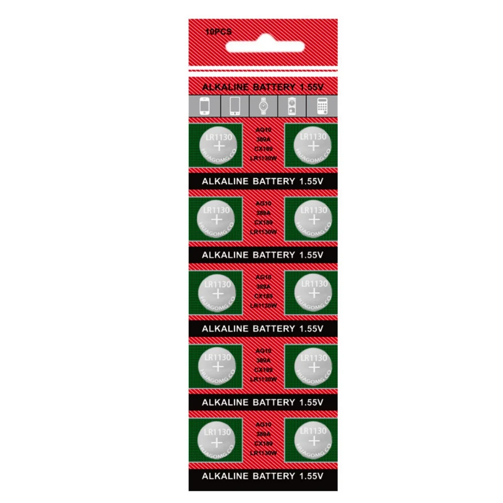5-50Pcs AG10 LR1130 LR54 1.55V High Quality Alkaline Button Battery L1131 389A For Watch Toy Calculators Small Electronics