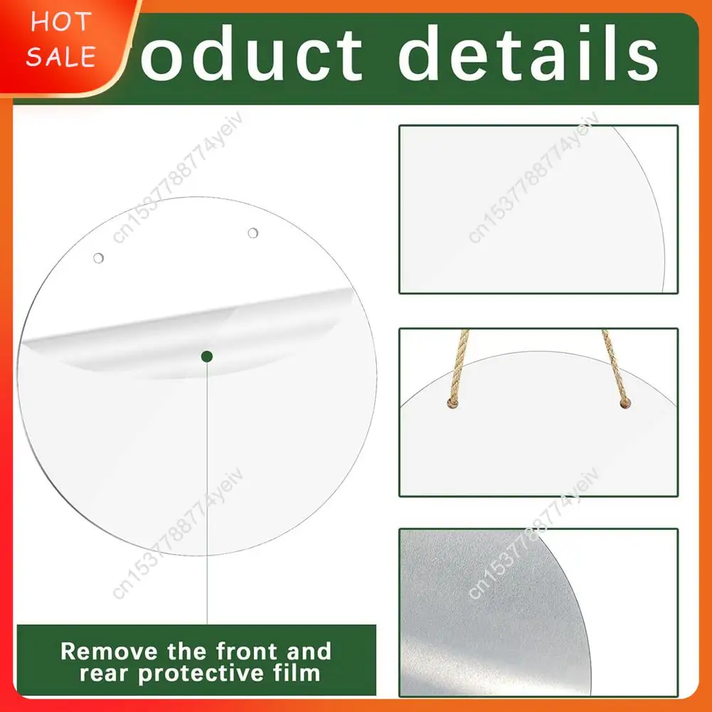 3 шт., металлические сублимационные дверные вешалки, 10-дюймовые круглые незавершенные пустые дверные вешалки, заготовки, декоративная дверная вешалка A62X