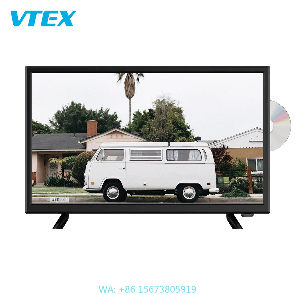 Televisor Inteligente HD de 22 y 24 Pulgadas al por Mayor, Televisor LED con Retroiluminación, DC 12v, Televisor para Caravana, Televisión Android con DVD