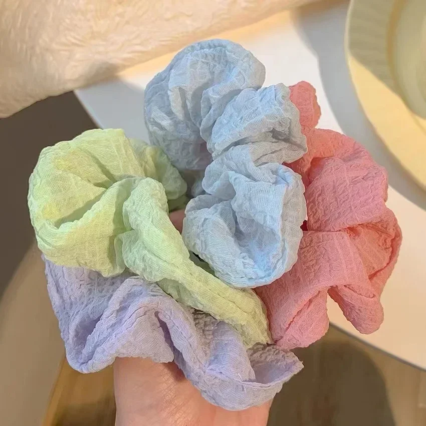 4-7pcs/set Candy Color Hair Scrunchies for Women Girls Cute Elastic Hair Ties Bands Headband Rubber Bands Hair Accessories image 6
