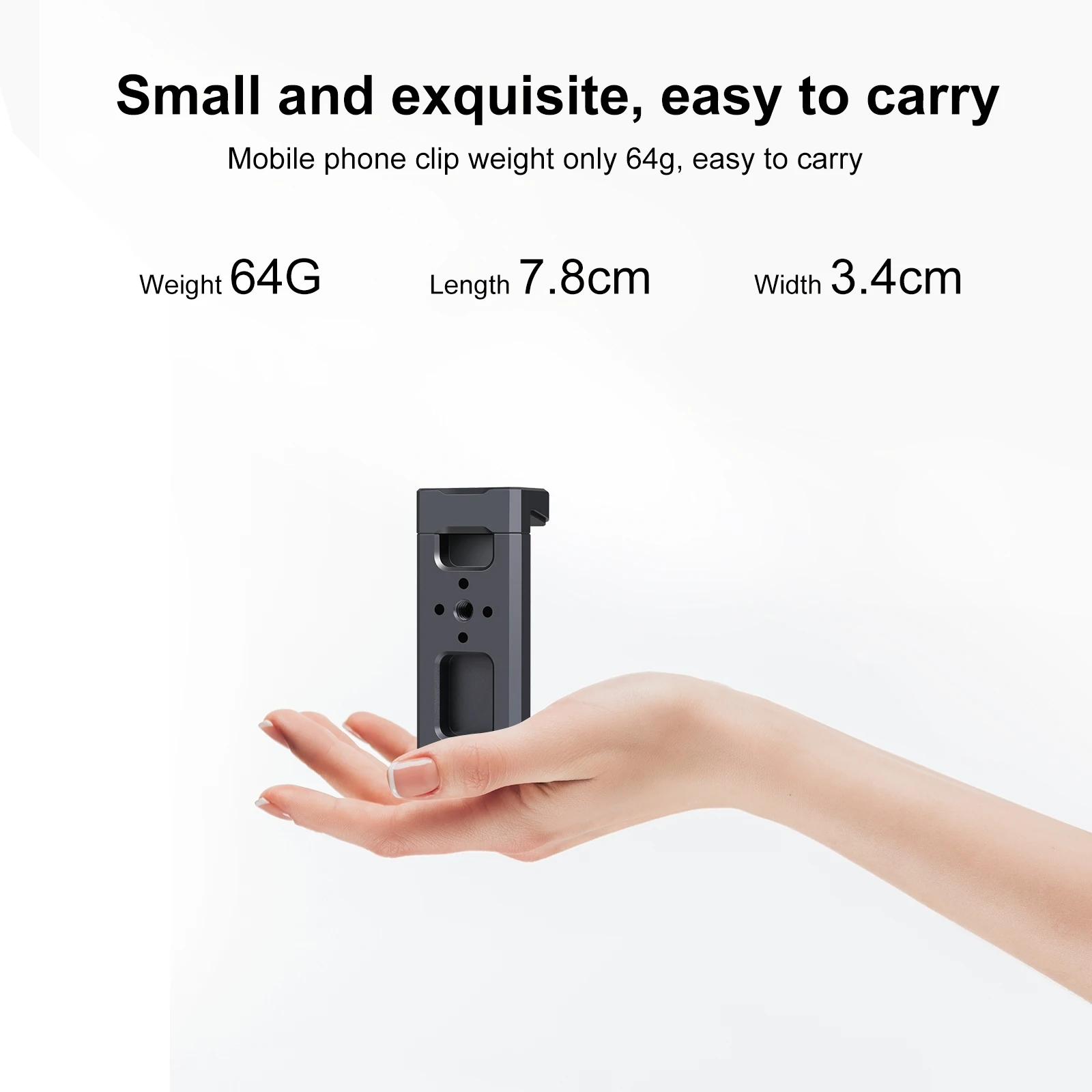 PULUZ-سبائك الألومنيوم حامل المشبك الهاتف ، قوس الأحذية الباردة