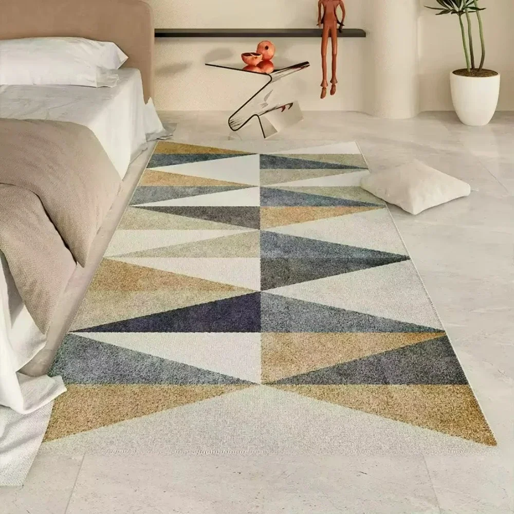 Vikama modern style line geometric diagram carpet living room sofa anti slip floor mat bedroom headboard carpet home decoration