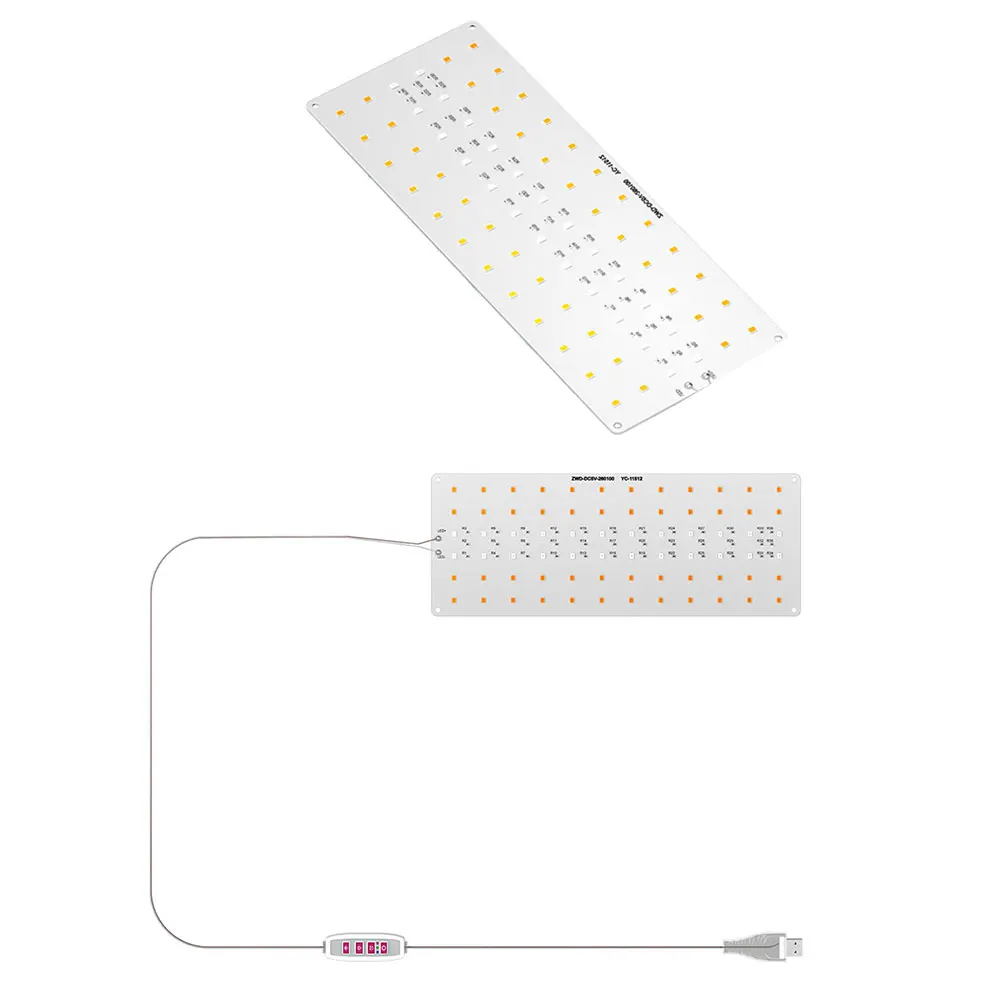 Luci per coltivazione a pannello ultrasottile USB sotto l'armadio Lampada per coltivazione con timer per coltivazione di piante Luce a LED dimmerabile per piante da interno Coltiva LED