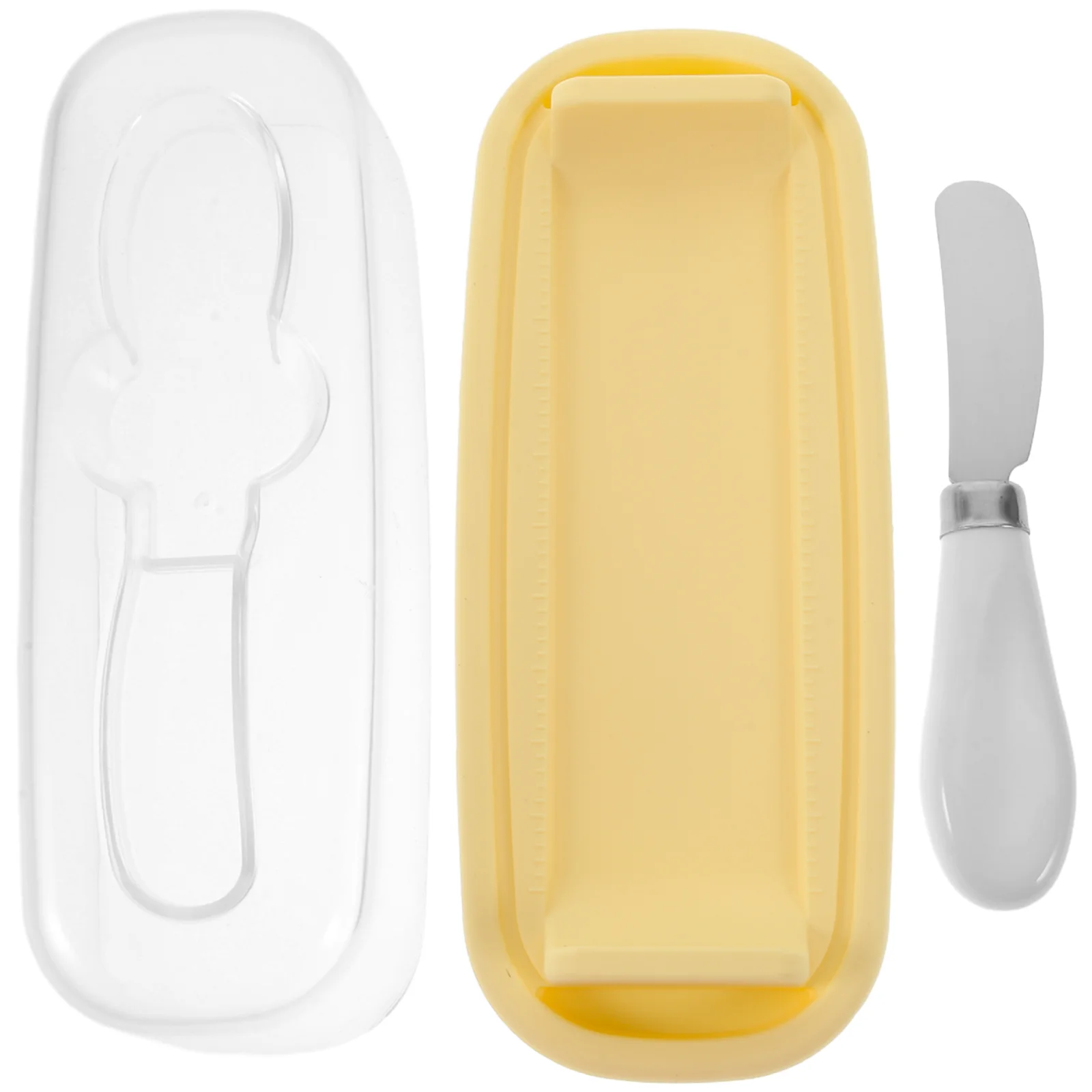 Butter Box Tray with Lid Small Dish Cheese Keeper for Refrigerator Crisper Holder Silica Gel Wide Container Cutlery Trays