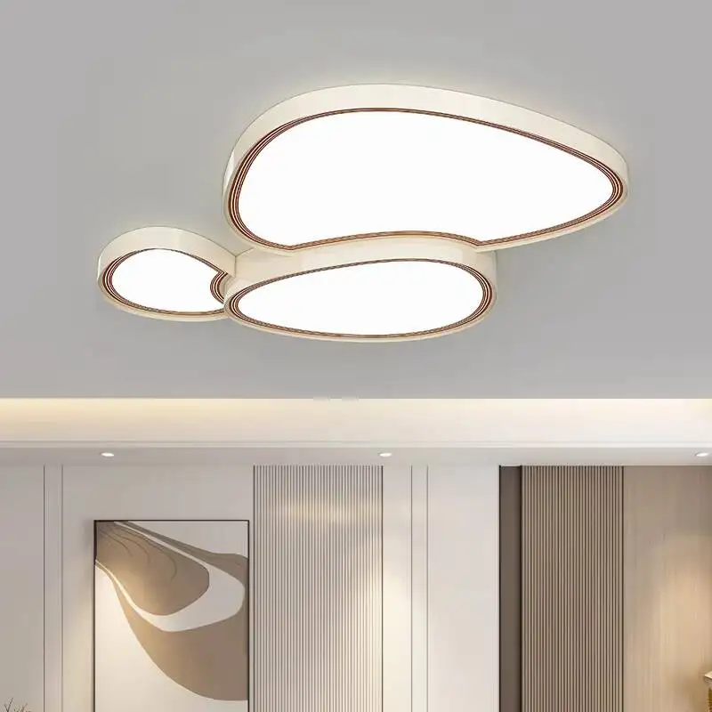 Pebbles Living Room Lamp Modern Simple Hall Chandeliers Ceiling Creative Warm Bedroom Lamp Nordic Minimalist Whole House Lamp