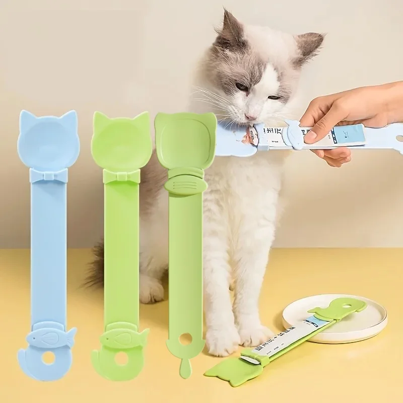 Neuer Katzenfutter-Quetschlöffel für Katzenfutter; Fleischpaste-Quetscher, Futterlöffel für Haustiere für Katzenbedarf