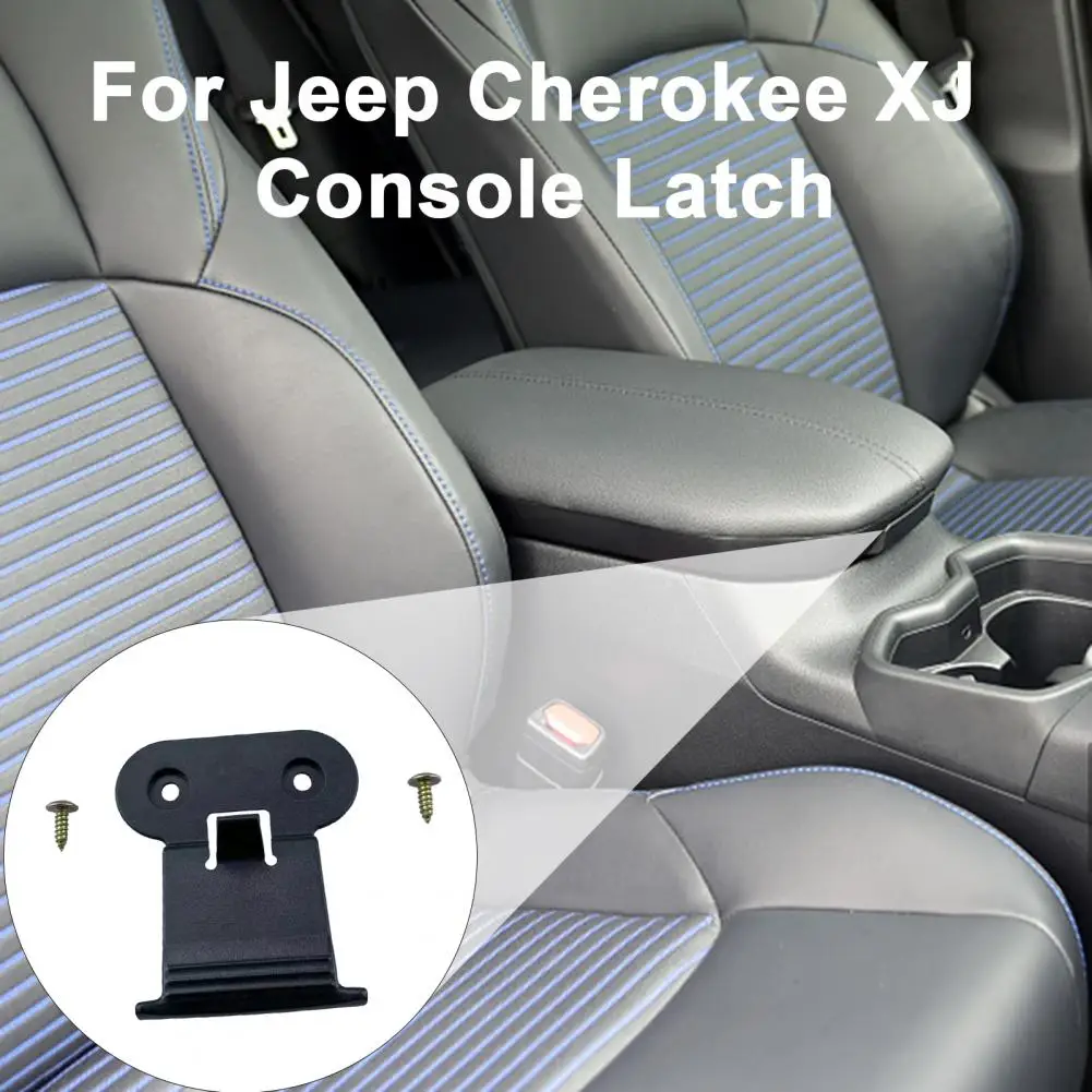 Strong Console Lid Latch Cherokee Xj Console Lid Latch Replacement Armrest Cover Lock Assembly 55037537aa Black for 1997-2001