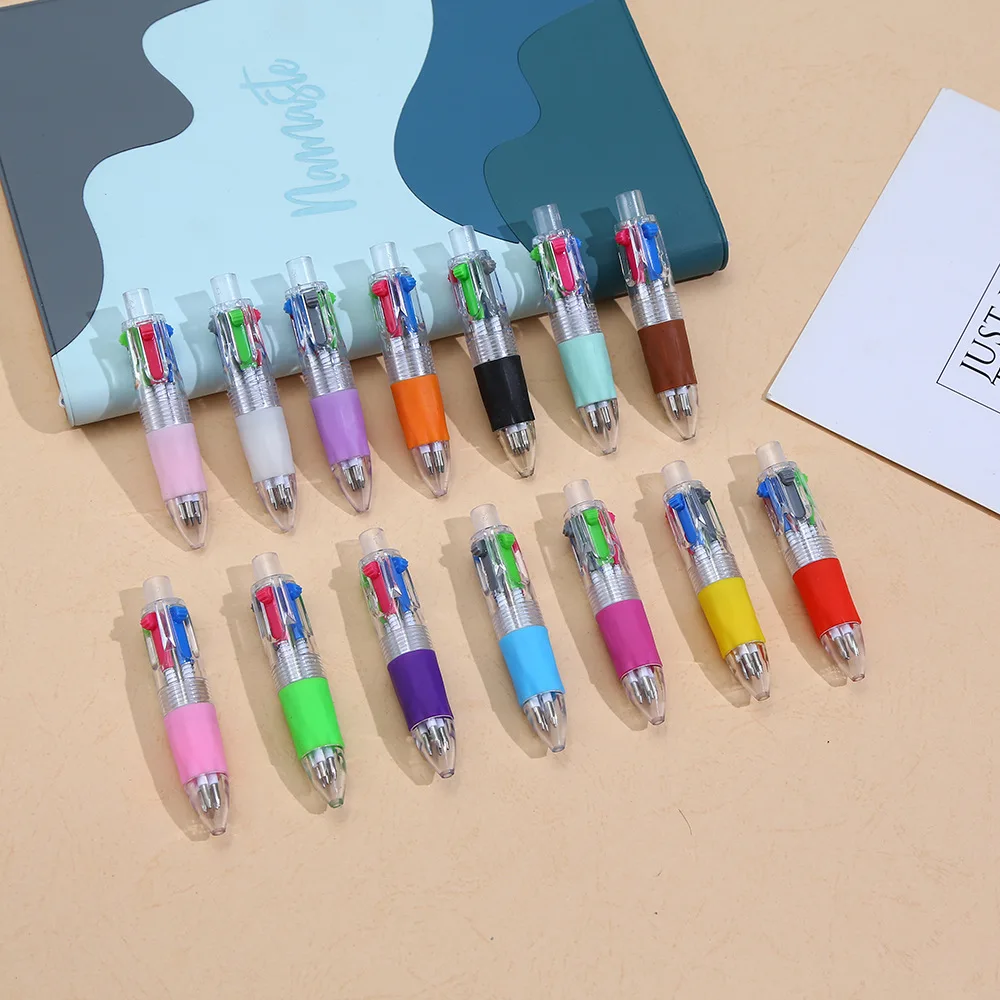 

4 Color Cartoon Ballpoint Pen Multi Function Click Pen for Note Taking Marking