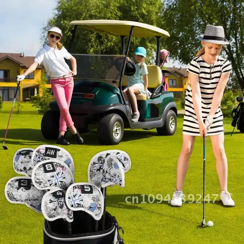 Czaszka golfowa Żelazne pokrowce na kluby Pokrowiec na główkę w stylu brytyjskim Żelazny miotacz Ochronny klub golfowy Ochrona golfa