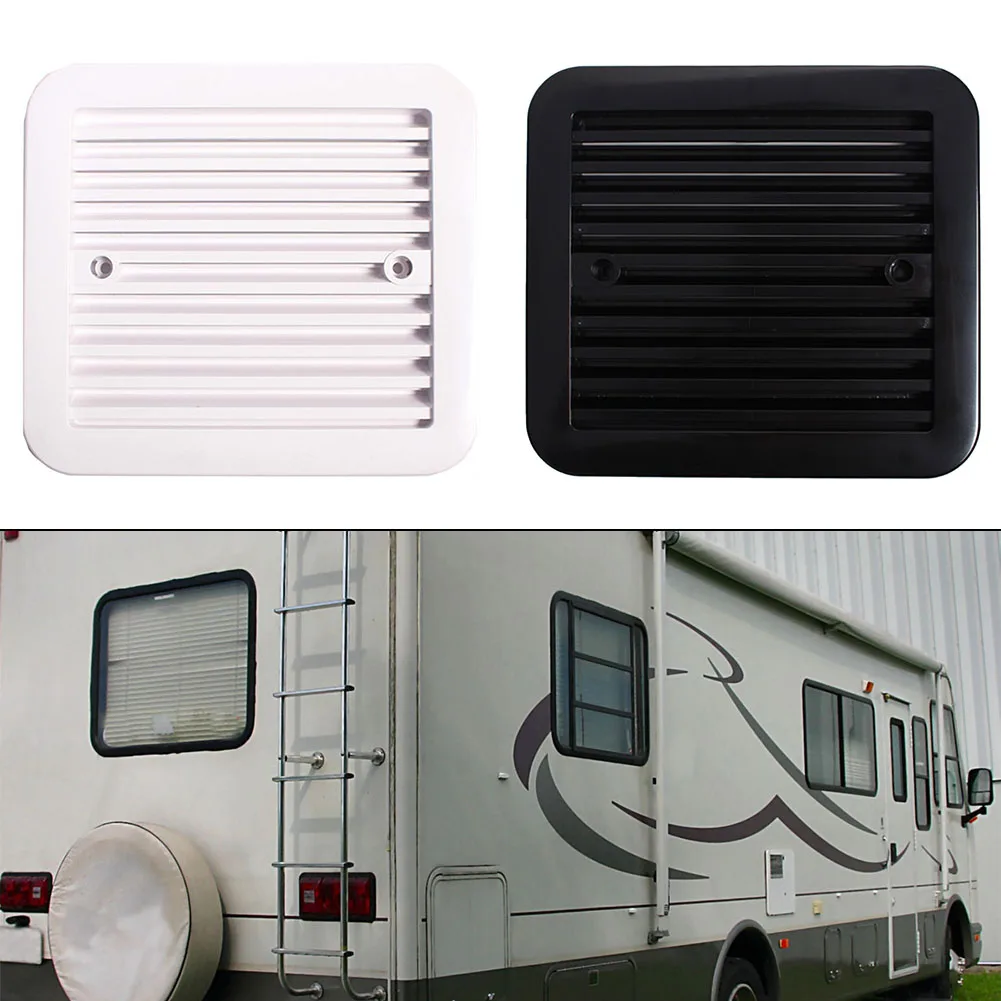 

Caravan Ventilation Fan Grille Double Window Side ABS Refrigerator Vent Louver Grille for RVs Boats and Trailers