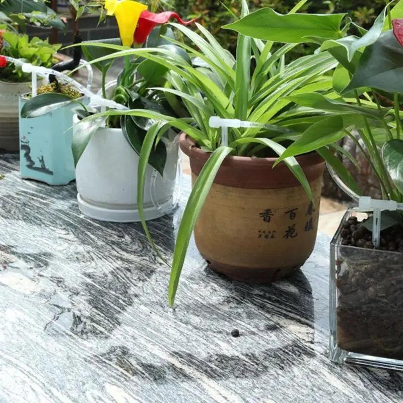 Easy Setup Drip Watering Set For Pots And Gardens Healthy Plant Growth No Tool Needed Features Adjustable Flows And Durable