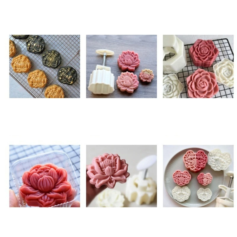Küchenbedarf, chinesischer Stil, Blumenform, Mondkuchenformen, Mehrzweck-wiederverwendbares