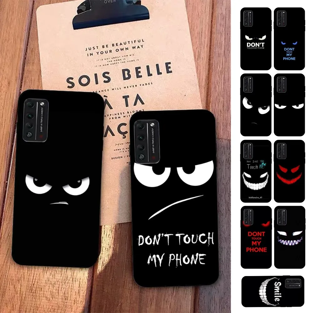 Dark Style Expression Black Phone Case For Huawei Honor 10 lite 9 20 7A 9X 30 50 60 70 pro plus Soft Silicone Cover